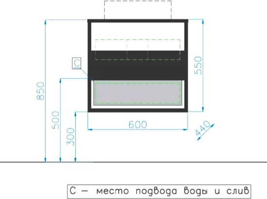 Тумба с раковиной Style Line Амстердам 60