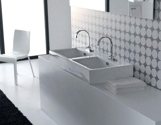 Раковина Hidra Ceramica Loft белая, 108 см