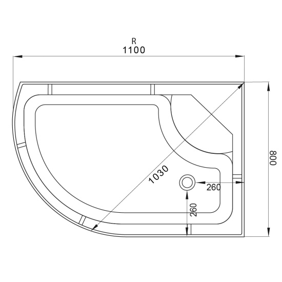Душевая кабина AvaCan EM4511 R LED с гидромассажем