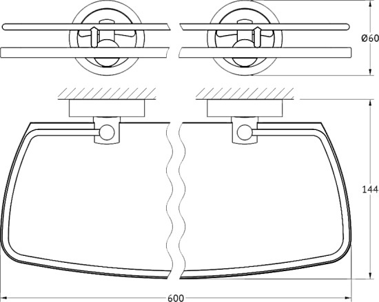 Полка FBS Ellea ELL 016 60 см