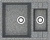 Мойка кухонная ZETT lab. T190Q008 темно-серая