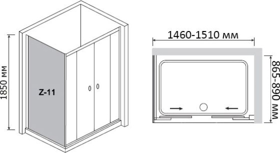 Душевой уголок RGW Classic CL-43 (1460-1510)x900