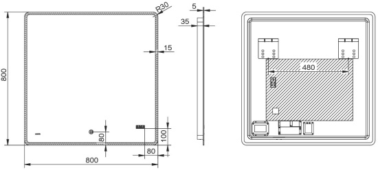 Зеркало Esbano ES-2073TDS