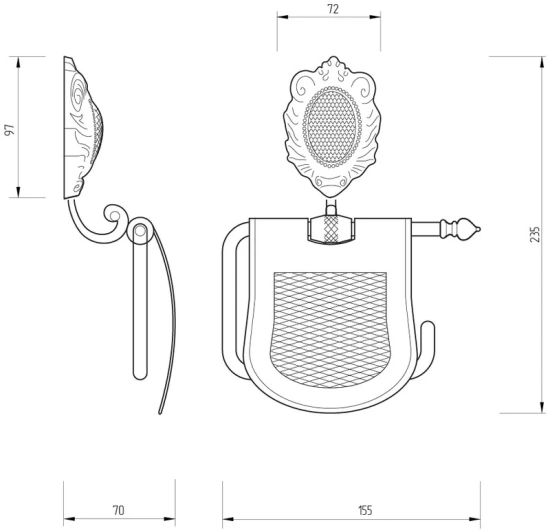 Держатель туалетной бумаги Migliore Cleopatra 16626 бронза