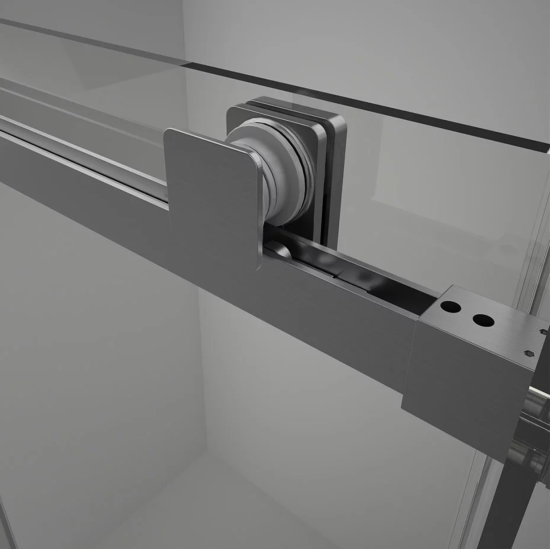 Душевой уголок Veconi Rovigo RV-075GR 140x100, профиль графит брашированный