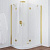 Душевой уголок Vegas Glass AFS-F 120*110 09 01 R профиль золото, стекло прозрачное