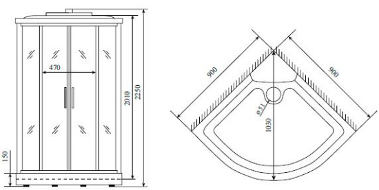 Душевая кабина Timo Comfort T-8809 Clean Glass
