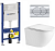 Инсталляция Geberit Duofix Delta 458.149.21.1 с кнопкой + унитаз подвесной CeramaLux TR2196