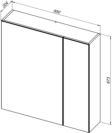 Зеркало-шкаф Aquanet Йорк 85 белый