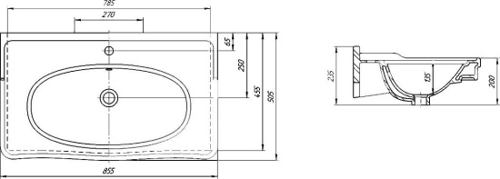 Тумба с раковиной Stworki Вестерос 85 бежевая
