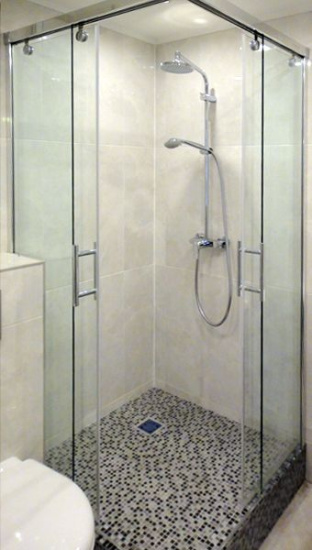 Душевой уголок GuteWetter Slide Square GK-864 75x75 см стекло бесцветное, профиль хром