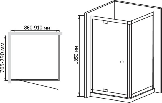 Душевой уголок RGW Passage PA-43 (860-910)x800