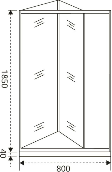 Душевая дверь в нишу Good Door Infinity SD-80-C-CH