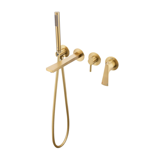 Смеситель для ванны Raglo R07.32.03 встраиваемый, сатин золотой