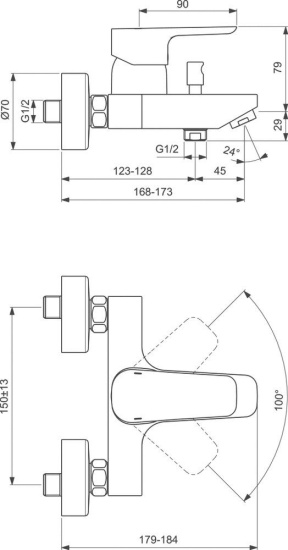Душевой комплект Ideal Standard Ceraplan III BD005AA
