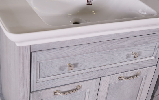 Тумба с раковиной ASB-Woodline Гранда 85 серая