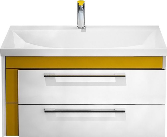 Мебель для ванной Iddis Color Plus 90 белая, горчичная