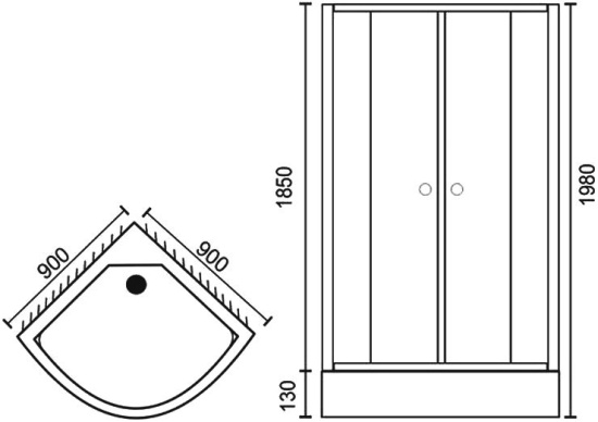 Душевой уголок Royal Bath RB 90HK-C-CH с поддоном