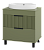 Тумба с раковиной Brevita Enfida 70 напольная, зеленая