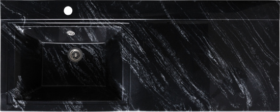 Мебель для ванной Runo Орион 60 раковина черный мрамор, под стиральную машину