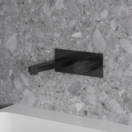 Смеситель для раковины Omnires Contour CT8015AT с внутренней частью, антрацит