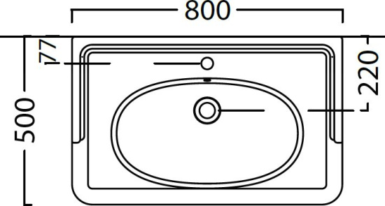 Тумба с раковиной Kerama Marazzi Pompei 80 белая, с 3 ящиками