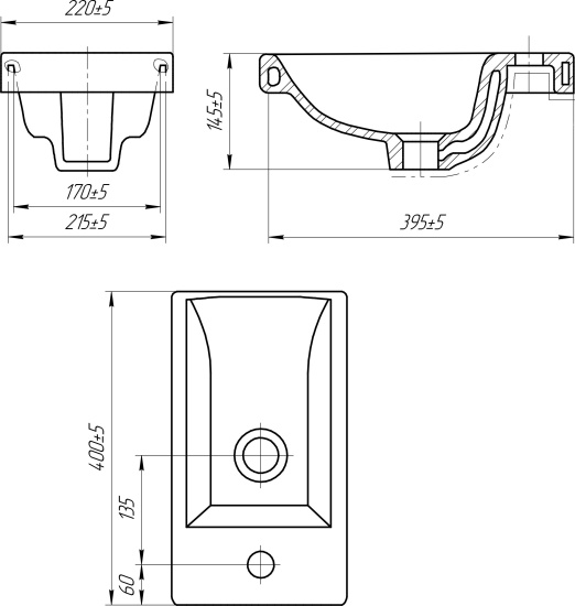 Тумба с раковиной Бриклаер Фостер 40 дуб золотой, антрацит