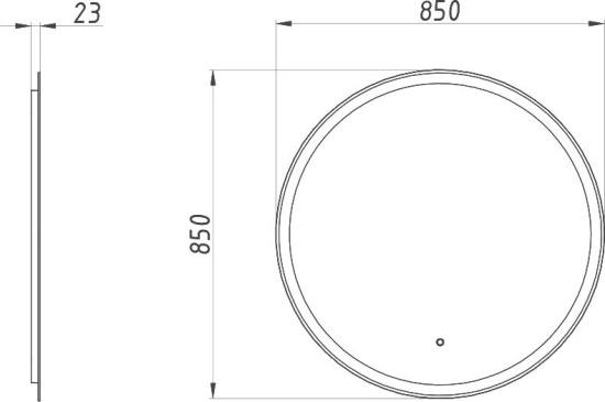Зеркало ASB-Woodline Марика 85 круглое