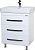 Тумба под раковину Bellezza Рокко 50 белая напольная 3 ящика