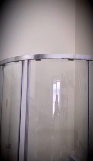Душевой уголок CeramaLux CL901-90 Grey 90x90, профиль оружейная сталь, стекло прозрачное