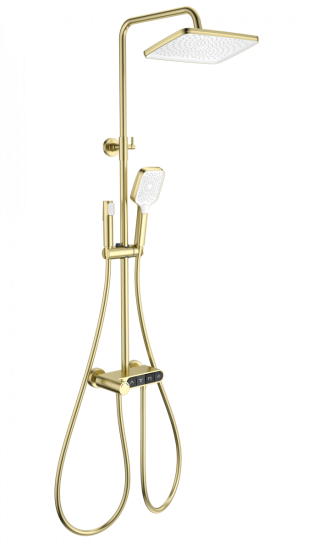 Душевая стойка Wonzon & Woghand Muse Corno WW-B3112-BG с термостатом