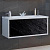 Тумба с раковиной Marka One Seattle 90П black stone