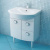 Тумба с раковиной Triton Лира 65 R, 1 дверь, 2 ящика, белая