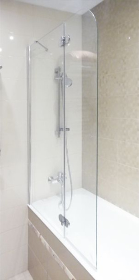 Шторка на ванну GuteWetter Lux Pearl GV-102A левая 120 см стекло бесцветное, профиль хром