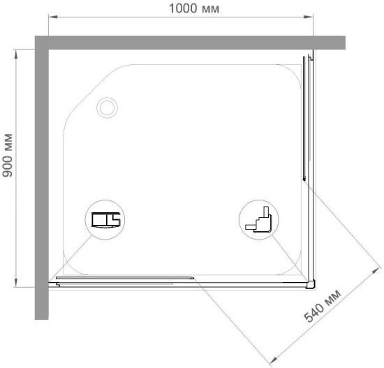 Душевой уголок Royal Bath HPD RB9100 HPD-C-CH 100x90