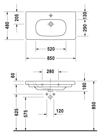 Мебель для ванной Duravit D-code 80 белая матовая