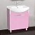 Тумба с раковиной Bellezza Глория Гласс 65 розовая