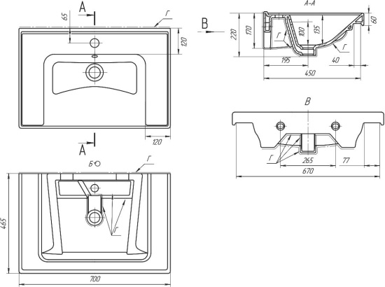 Мебель для ванной Art&Max Techno 70 подвесная, сосна