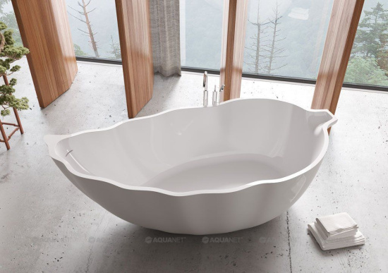 Ванна из искусственного камня Aquanet Blossom V8 193x88 см. глянцевая