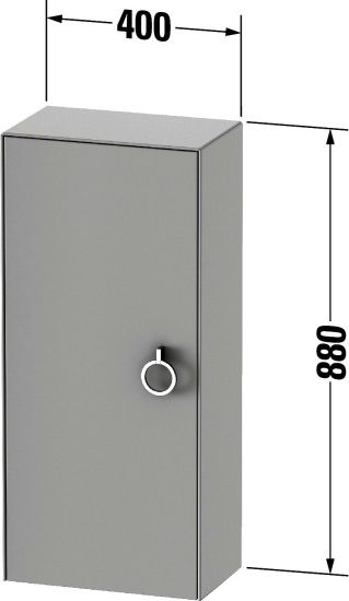 Шкаф Duravit White Tulip WT1323L3636 шелковисто-матовый