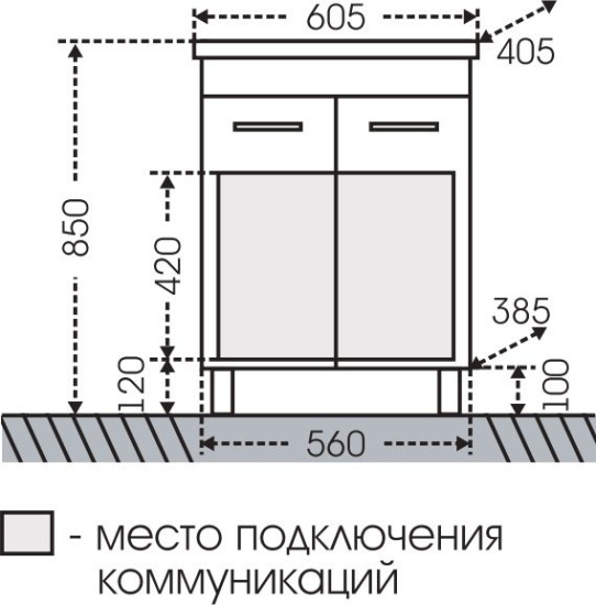 Мебель для ванной СанТа Омега 60