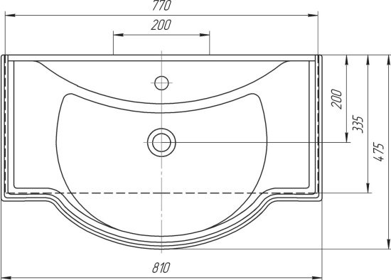 Мебель для ванной Onika Арно-Классик 80.11 белое дерево