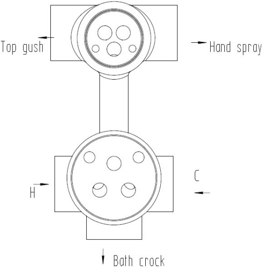 Душевая система Bronze de Luxe Windsor 10138R с внутренней частью