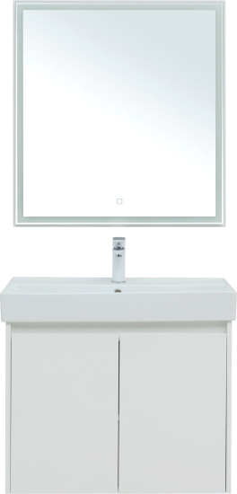 Мебель для ванной Aquanet Nova Lite 75 белый глянец, с дверками
