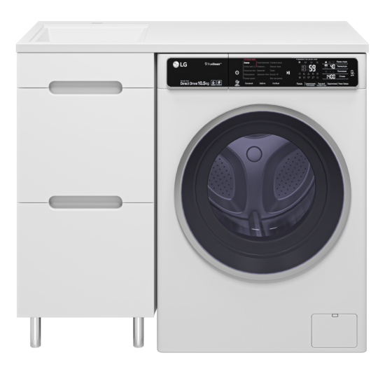 Тумба с раковиной Misty Байкал 40 L под стиральную машину, раковина Гавана 100