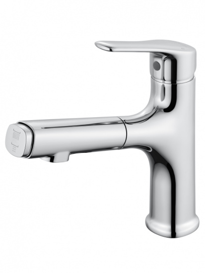 Смеситель для раковины Wonzon & Woghand WW-AE4151-CR с выдвижным изливом