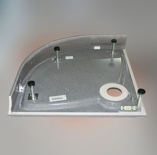 Поддон для душа GuteWetter Deluxe 80x80x16 R серый