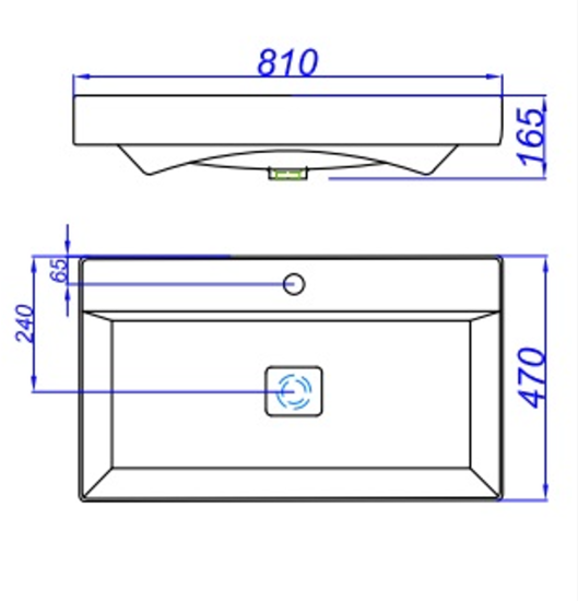 Тумба с раковиной Aqwella 5 stars Geometria 80 подвесная, 2 ящика, серый туман