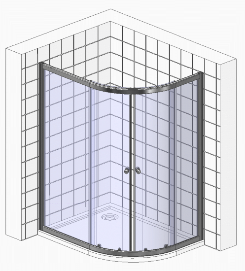 Душевой уголок Cezares Pratico RH2 100x80 C Cr