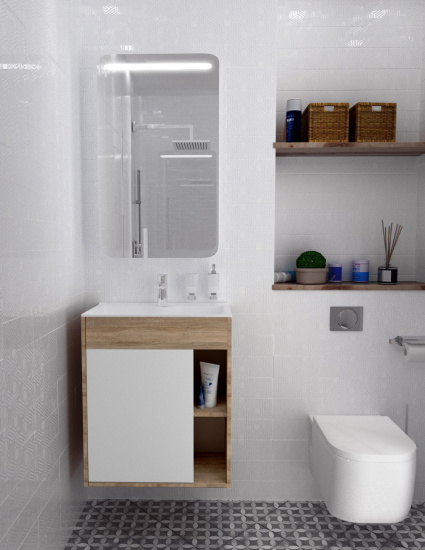 Мебель для ванной 1MarKa Lido 60П дуб сонома